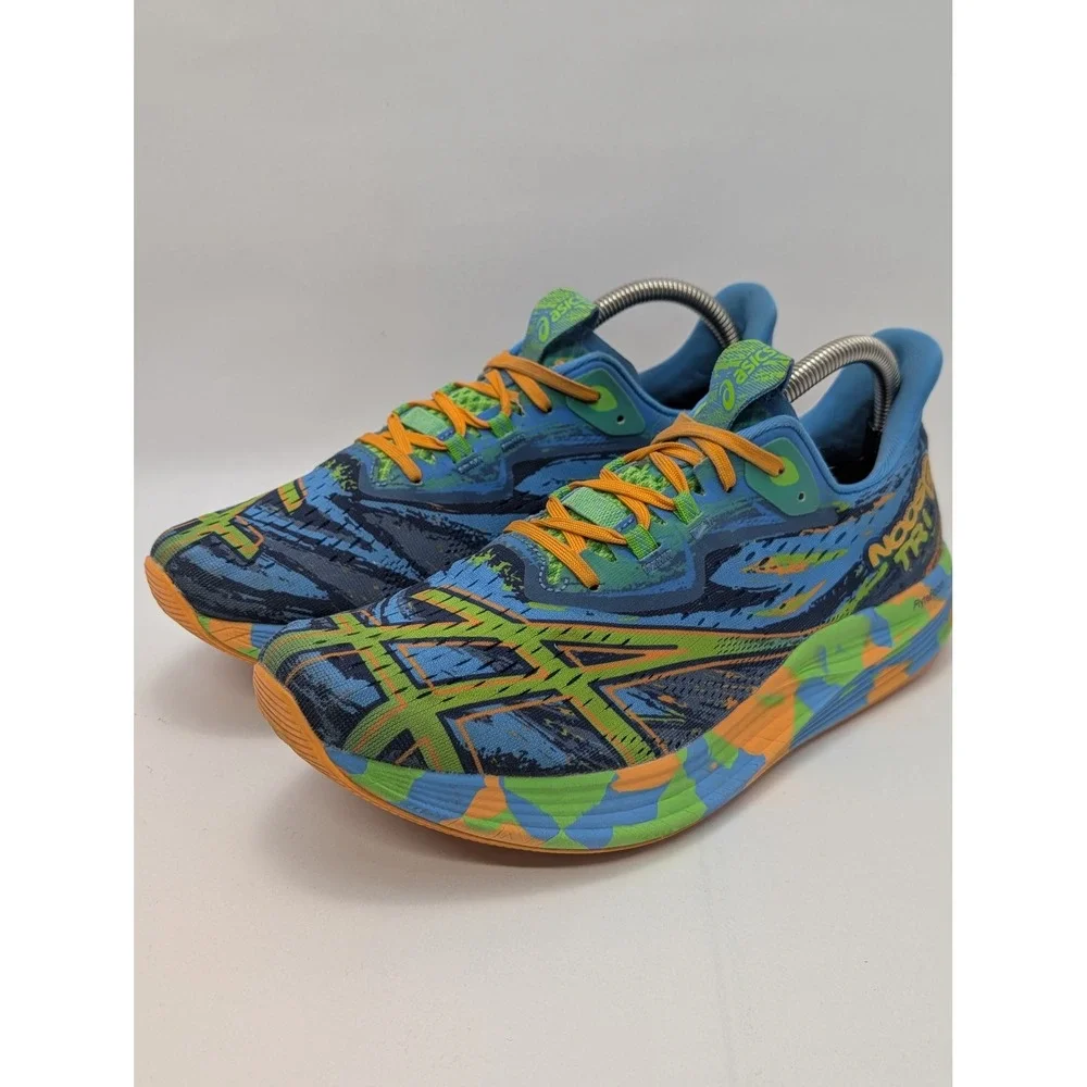 ASICS Noosa Tri 15 Mens Running Shoes Blue Orange Green 1011B609 US 10